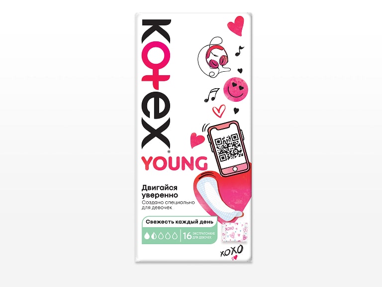 Kotex Young күнделікті төсемелер