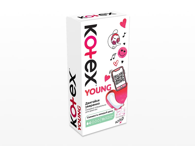 Kotex Young күнделікті төсемелер